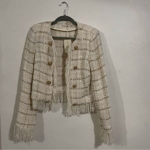 Ramy Brook tweed jacket size 4 Brand New